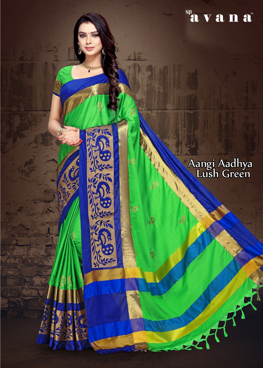 Aura Saree Aangi Aadhya Lush Green
