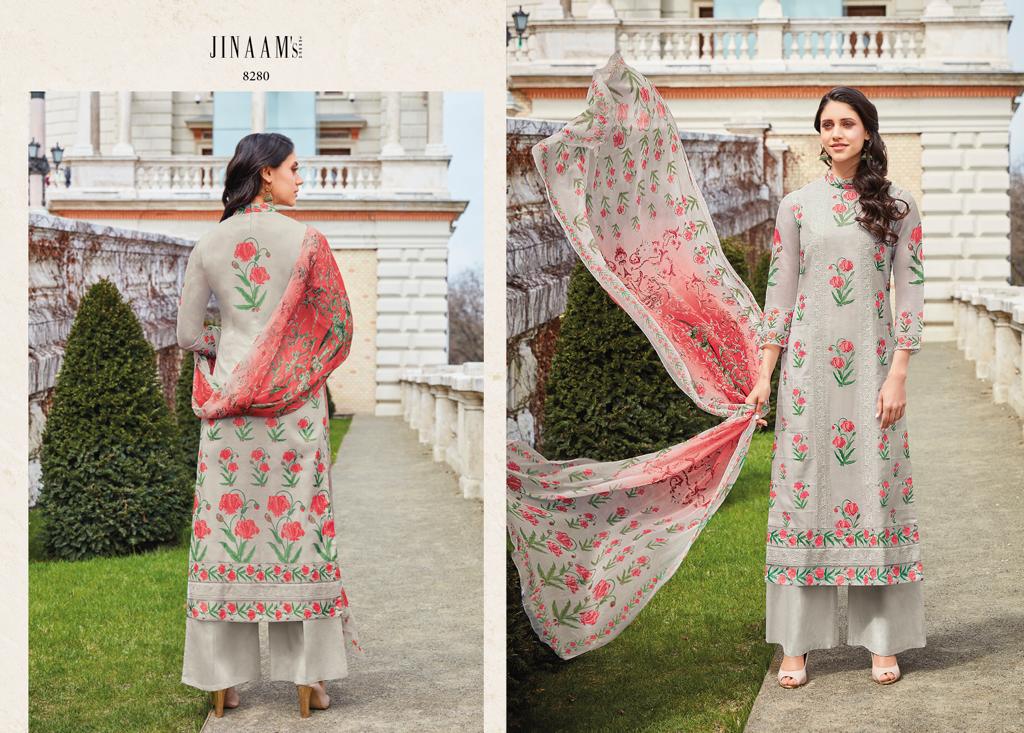 Jinaam Dress Mughal Motifs 8280 