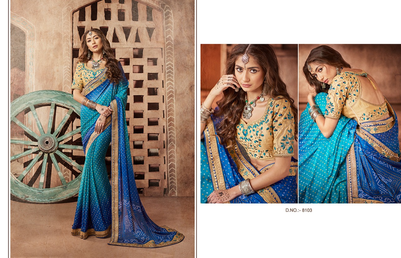 Kessi Fabrics Bandhej 8103