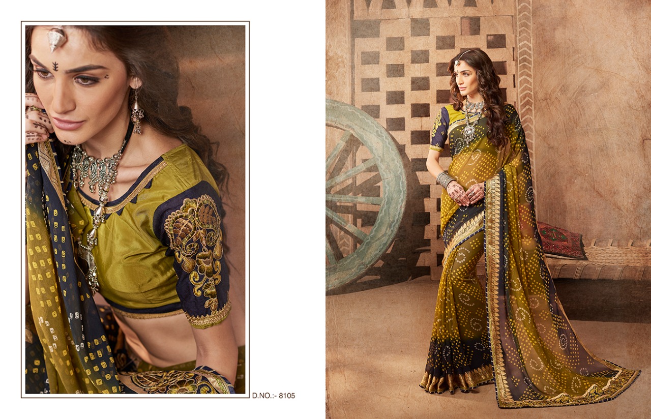 Kessi Fabrics Bandhej 8105