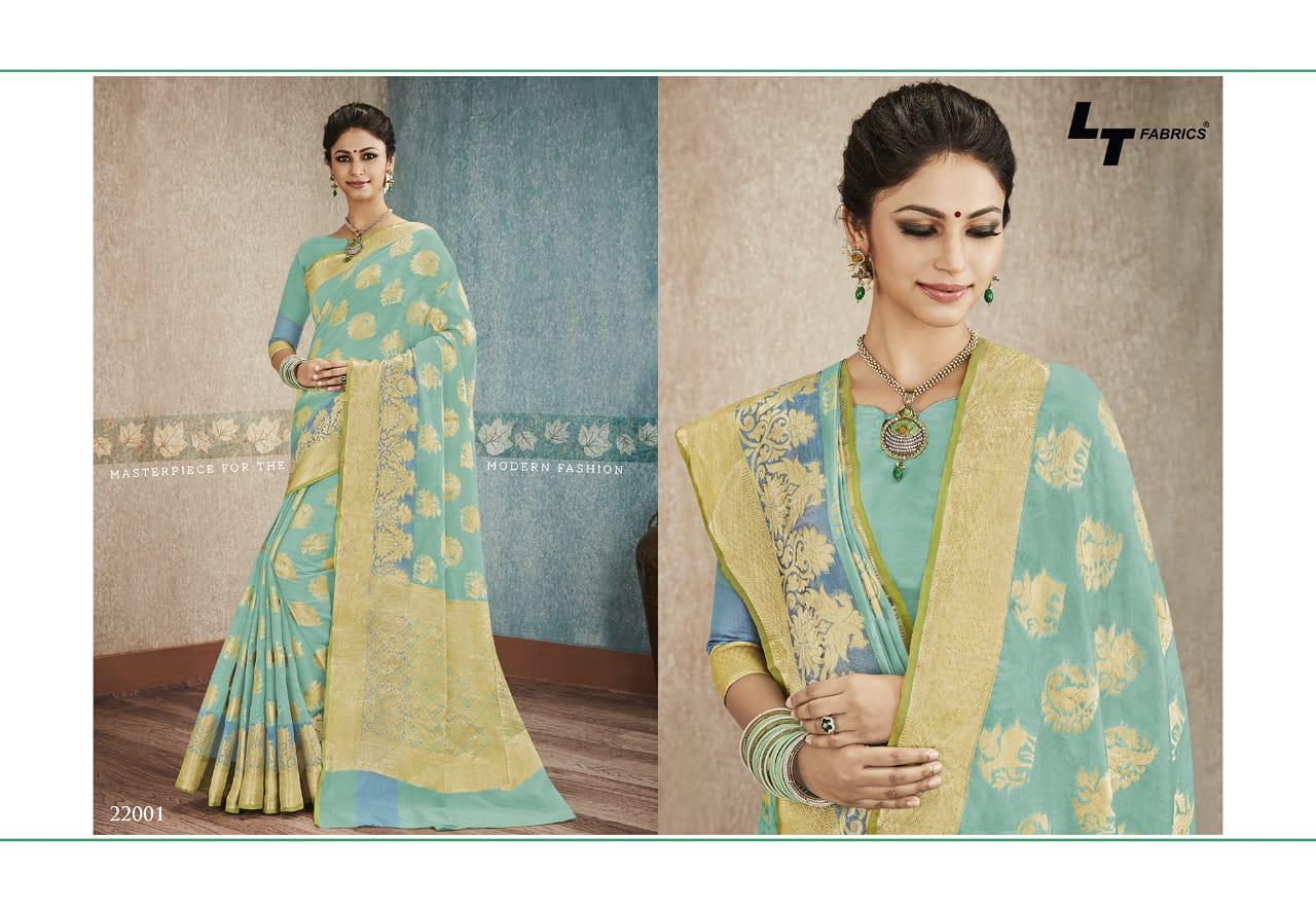 LT Fabrics Banarasi Silk 22001 
