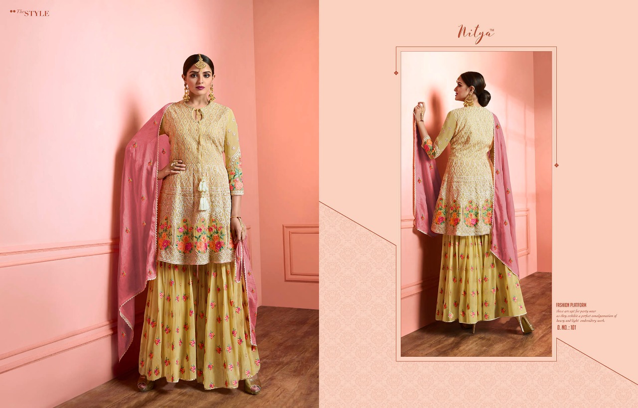 LT Fabrics Nitya Sharara Special Edition 101 