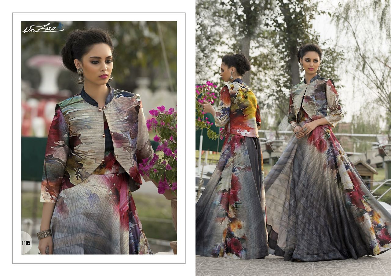 Aarzaa Catwalk Artsilk Designer Gown 1105