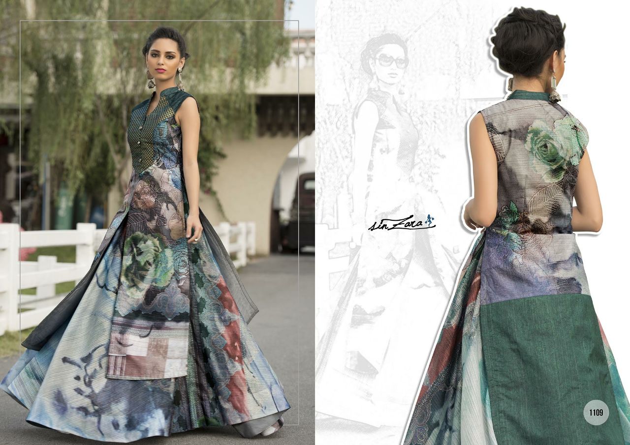Aarzaa Catwalk Artsilk Designer Gown 1109