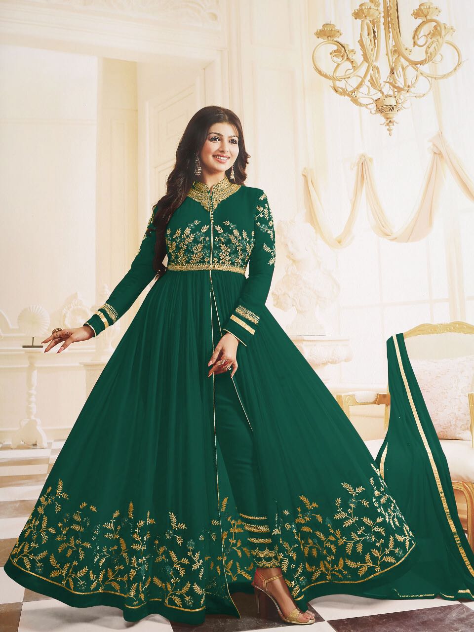 Aayesha Takiya Designer Premium Suits Green