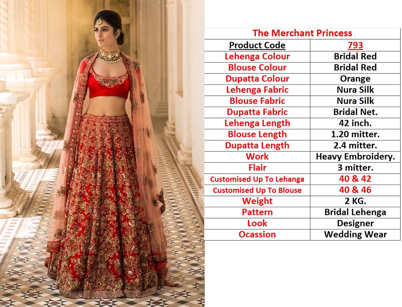 Specially Designed Red Tapeta Silk Base Designer Bridal Lehenga Choli With  Heavy Worked – Kaleendi