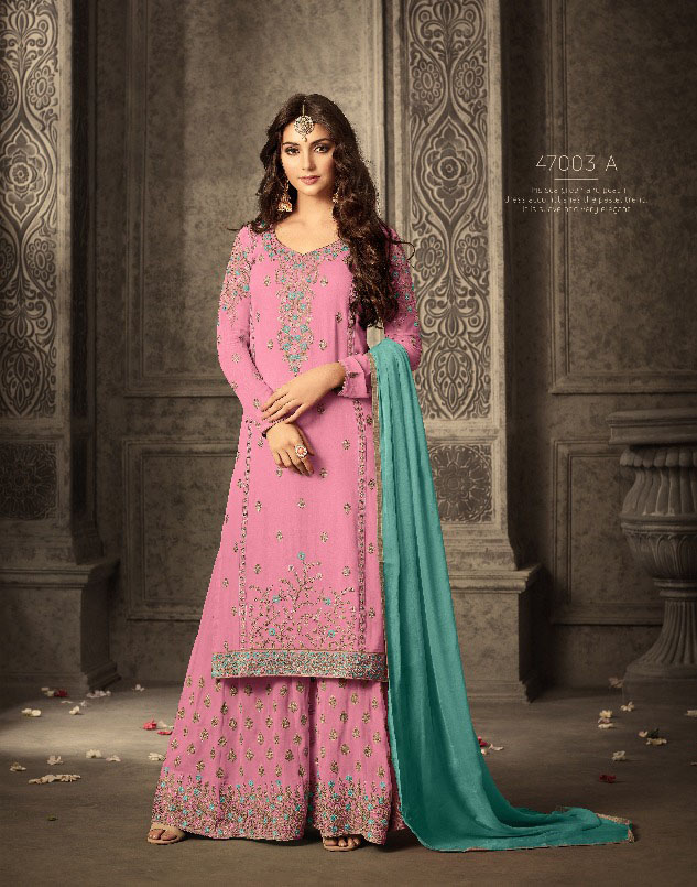 Mohini Fashion Glamour Sarara Collection Hit Design Colors 47003A