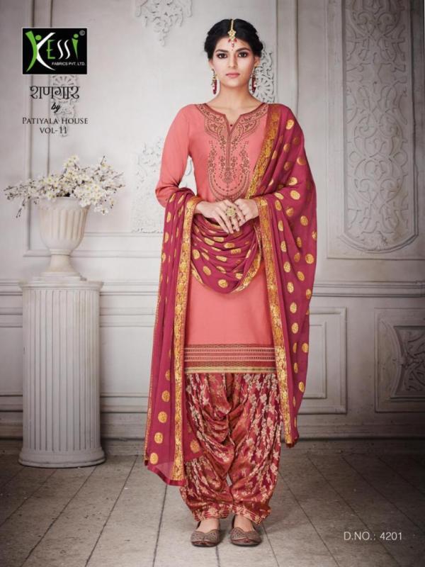 Kessi Fabrics Shangar Patiyala House Vol-11 4201-4212 Series 