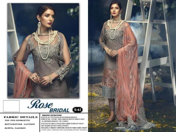 Shanaya Fashion Rose Bridal S-61 Dress Material  