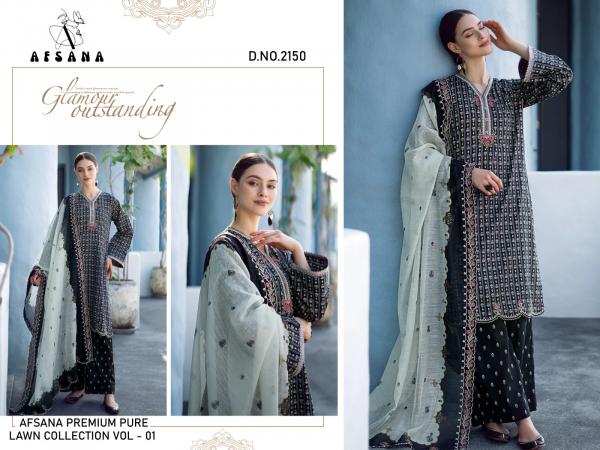 AFSANA PREMIUM PURE LAWN COLLECTION VOL-01 2150 TO 2151