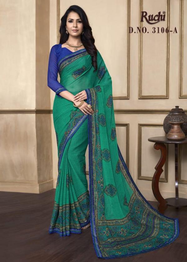 Ruchi Sarees Super Kiwi 3106 Hit Colours  