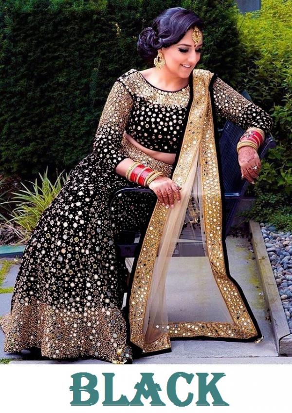 Bollywood Designer Bridal Velvet Lehenga LG-312 Colors 
