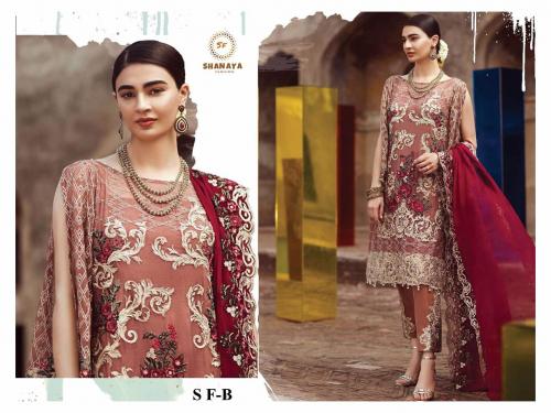 Shanaya Brown Green Georgette Embroidered Salwar Suits 