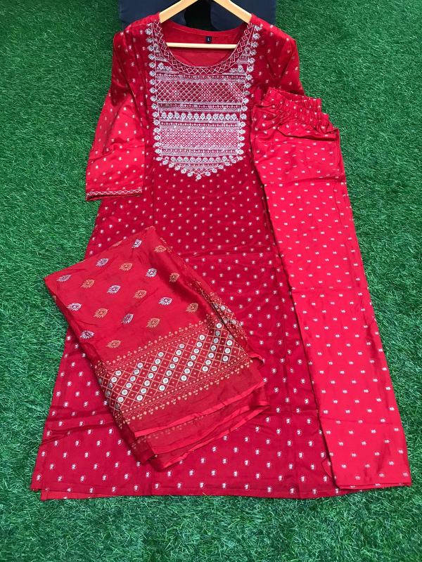 Non Catalog Diwali For Fancy Cotton Kurtis Set   