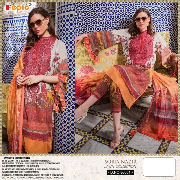 Fepic Rosemeen Sobia Nazir Lawn Collection 86001-86005 Series  
