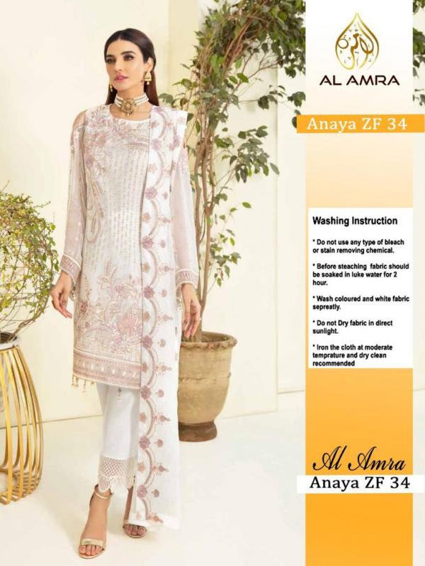 AL Amra Anaya Lawn ZF-34 Salwar Suits 