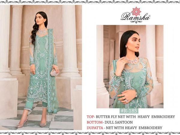 Ramsha 185 Net Fabric Salwar Suit 