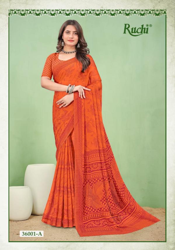 RUCHI SAREE STAR CHIFFON 168 36001-A TO 36003-G