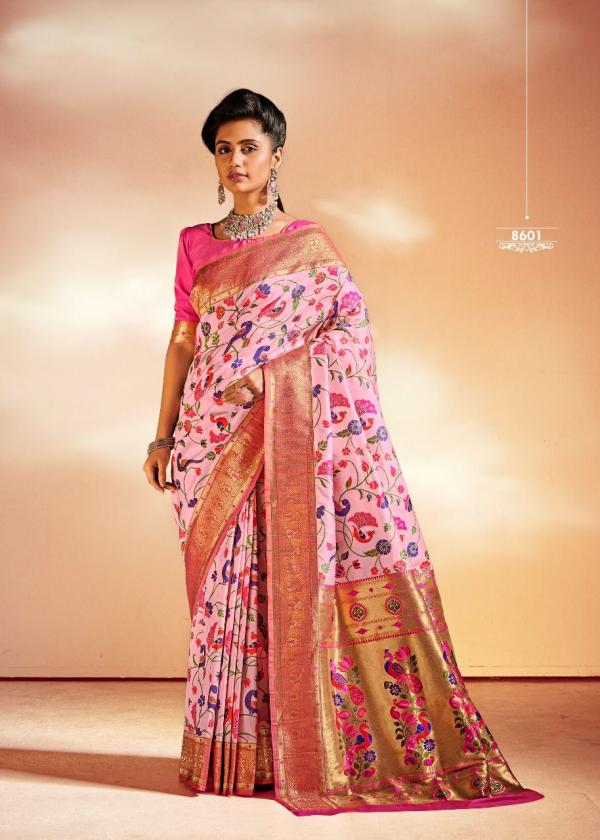 Rajyog Fabrics Aurora Silk 8601-8606 Series  
