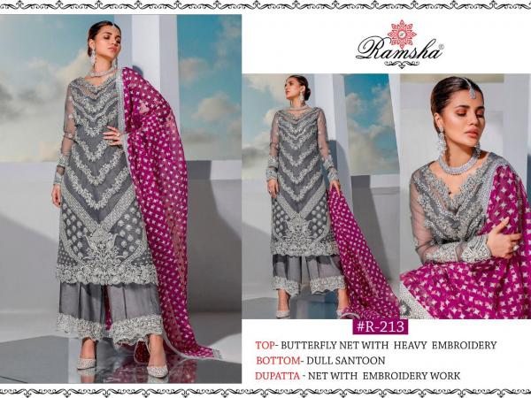 Ramsha 213 Net Dress Material 
