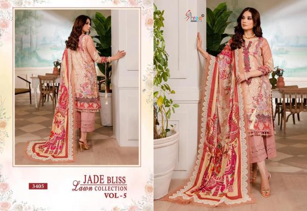 SHREE FAB JADE BLISS LAWN COLLECTION VOL-5 3405 TO 3412 