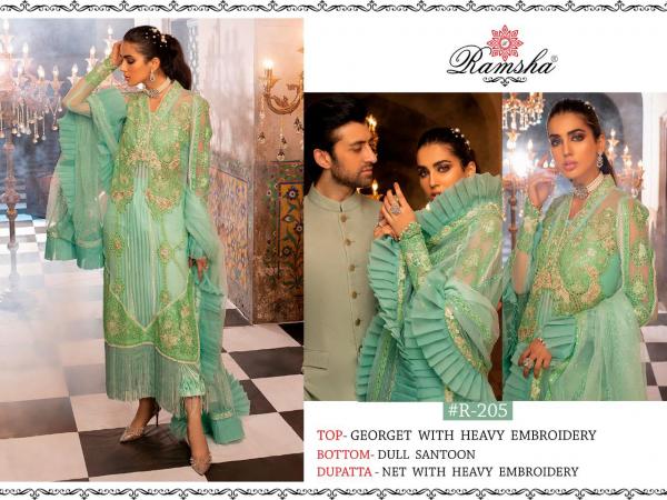 Ramsha 205 Green Designer Suit 