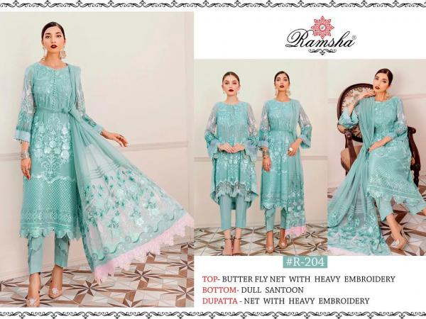 Ramsha 204 Green Color Salwar Suit 