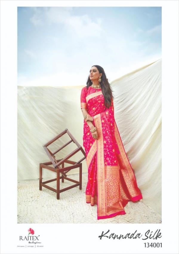 Raj Tex Saree Kannada Silk 134001-134007 Series 