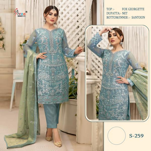 Shree Fabs S-259 Blue Dress Material 