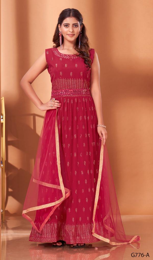 Aamoha Trendz Ready Made Gown G-776 Colors 