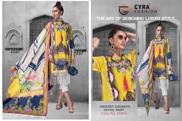 Cyra Fashion Crescent Luxurious Digital Print 14001-14004 Series 