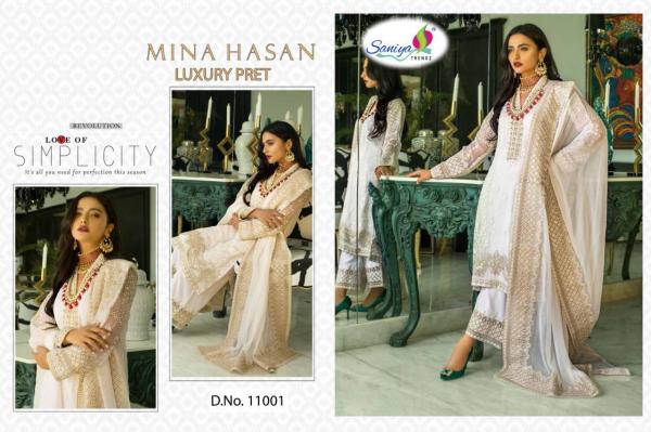 Saniya Trendz Mina Hasan Luxury Pret 11001-11004 Series 