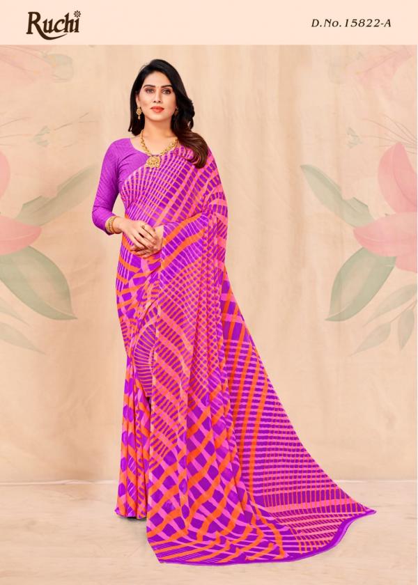 Ruchi Saree Star Chiffon Vol-126 15822 Colors  