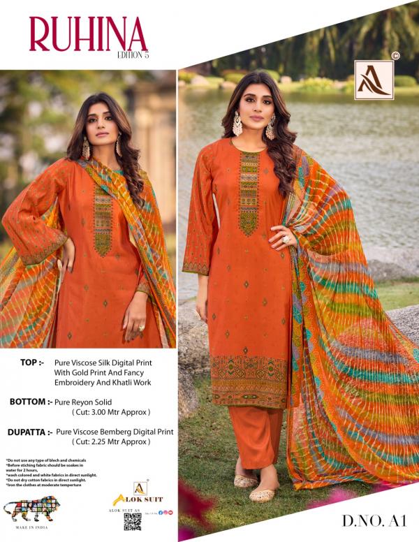 Alok Suit Ruhina Vol-5 A1 to A8 Series 