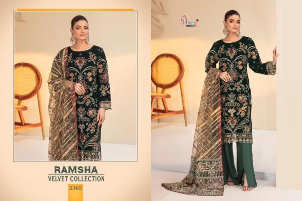 Shree Fab Ramsha Velvet Collection 2365-2369 Series  