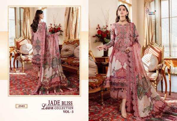 Shree Fab Jade Bliss Lawn Collection Vol-3 2583-2589 Series