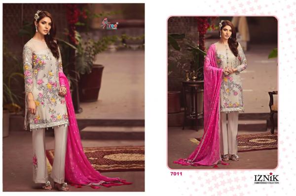 Shree Fabs Iznik Embroidered Collection 7011-7017 Series 