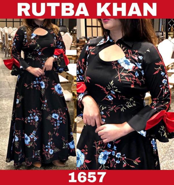 Rutba Khan Printed Gown 1657 Colors 
