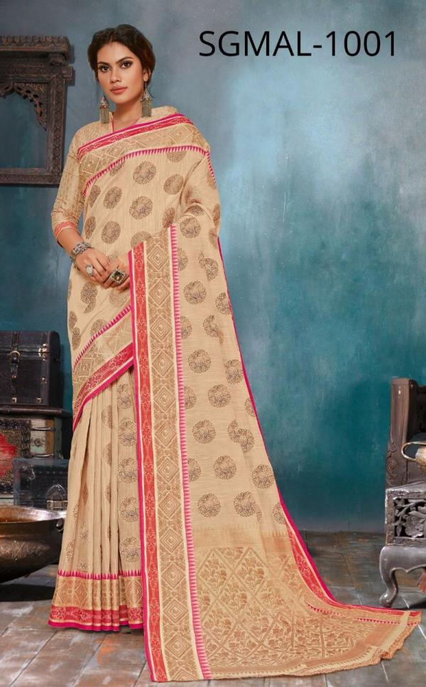 Sangam Saree Malbari Handloom 1001-1006  Series  