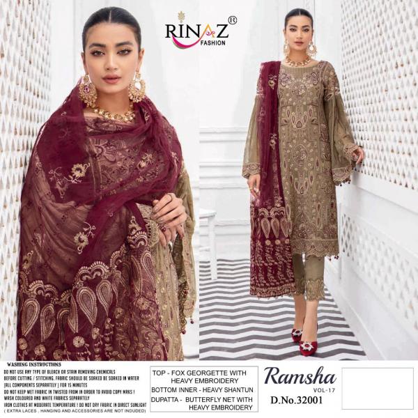 Rinaz Fashion Ramsha Vol-17 32001-32005 Series  
