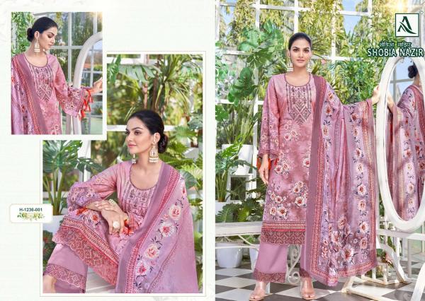 Alok Suit Shobia Nazir Lawn Collection 1236-001 to 1236-010 Series 