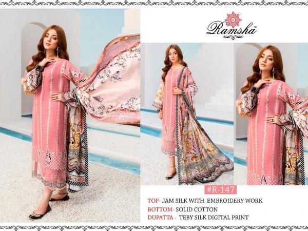 Ramsha 147 Pink Designer Salwar Suit
