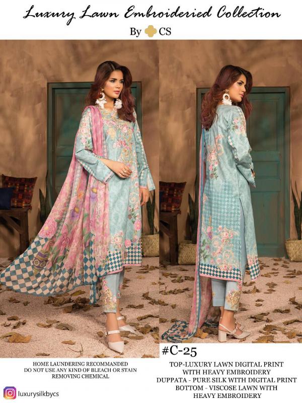 CS Luxury Lawn Embroidered Collection 