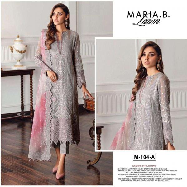 Maria B Lawn Pakistani Collection M-104 Colors  