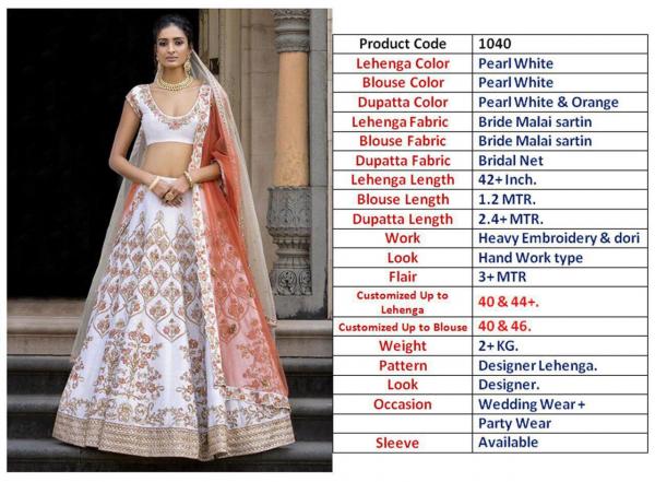 Bollywood Designer Bridal Lehenga Choli AE-1040 to 1049 Series  