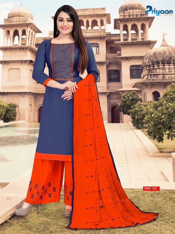 Priyaan Trendz Navya 101-107 Series Suits 