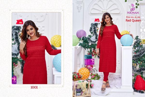 Poonam Designer Red Queen 1001-1006 Series  