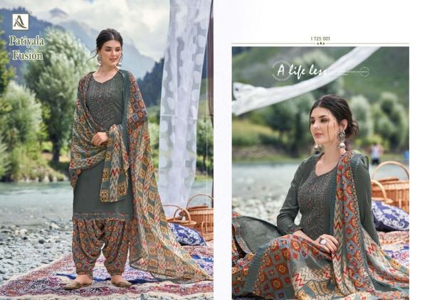 Alok Suits Patiyala Fusion 1725-001 to 1725-010 Series  