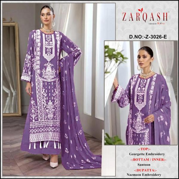 Zarqash Pakistani Suit Z-3026 Colors  
