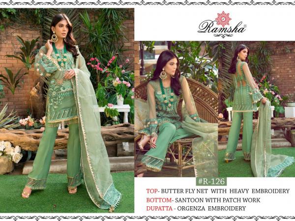 Ramsha 126 Green Color Salwar Suit